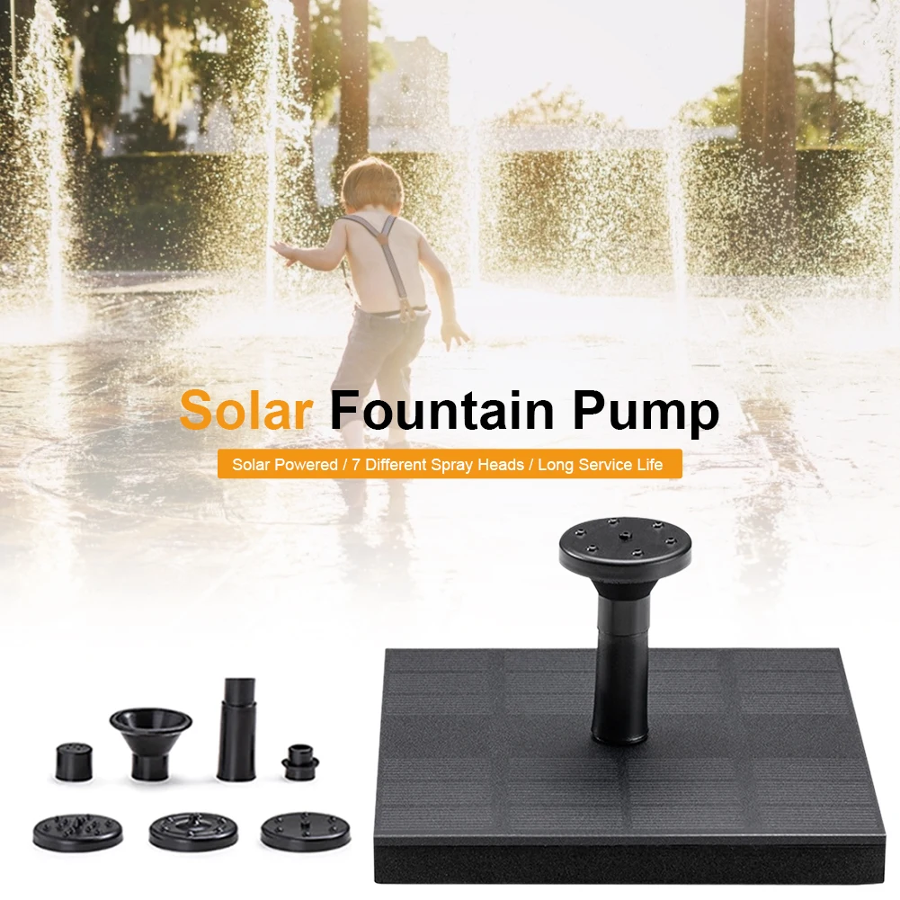 Солнечный насос для фонтанов плавающий водяной на солнечных батареях птиц в