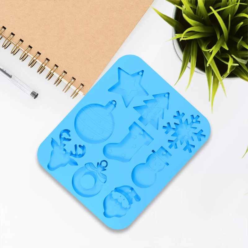 

1 шт., силиконовая эпоксидная форма «сделай сам» для рождественских брелоков