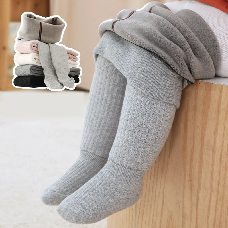 Girls Warm Tights Pantyhose With Fleece Inside Thicken Kids Pantyhose for Baby