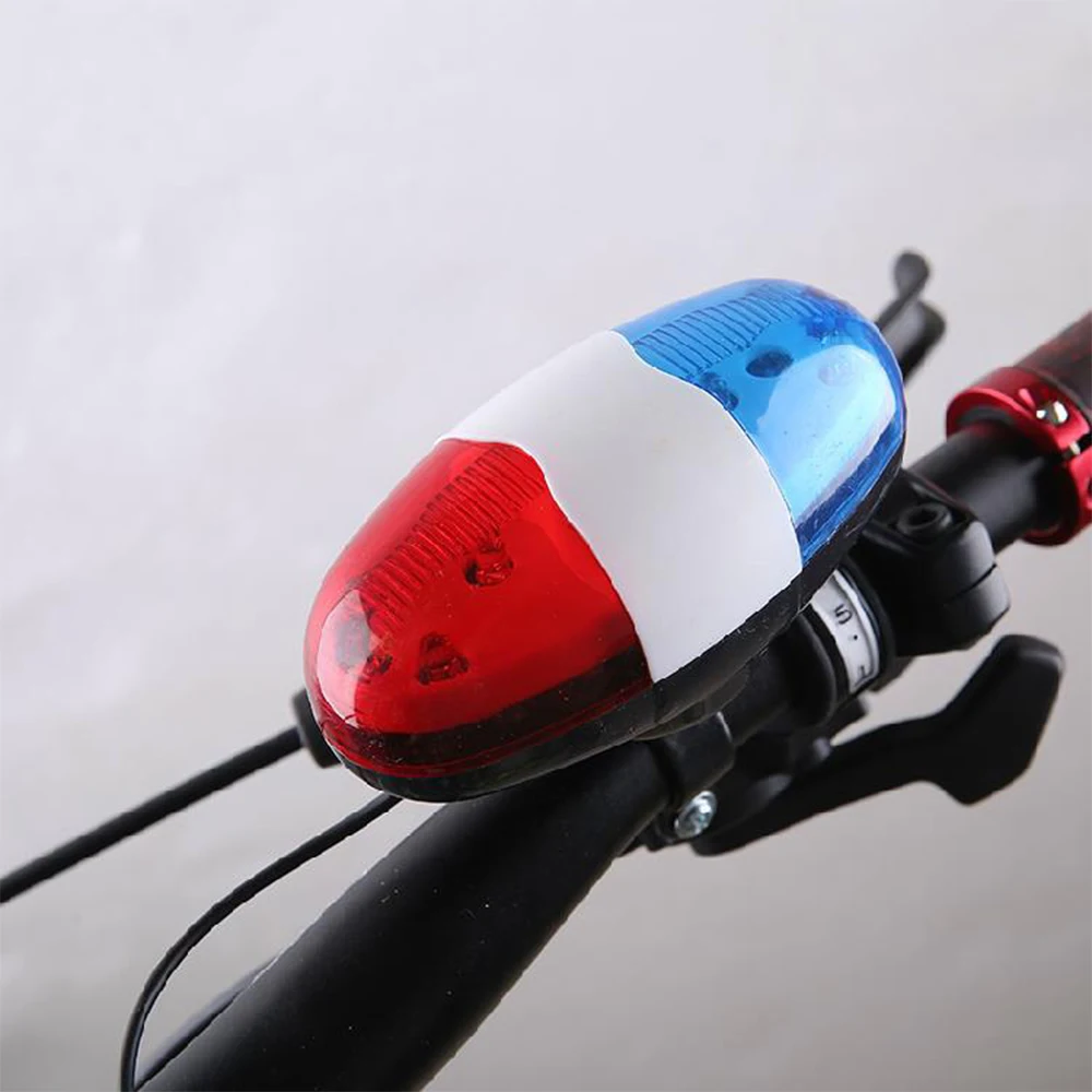 

Durable waterproof multifunctional bicycle light 6 LED 4 tone sound bicycle bell siren trumpet for scooter bicycle accessories