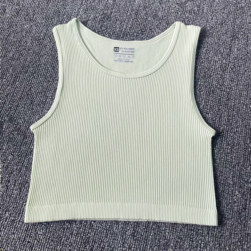

Women Yoga Gym top Sports Vest Fitness Vest Solid Color Knitted Off Shoulder Gym Yoga Top woman sportswear feminine sport top