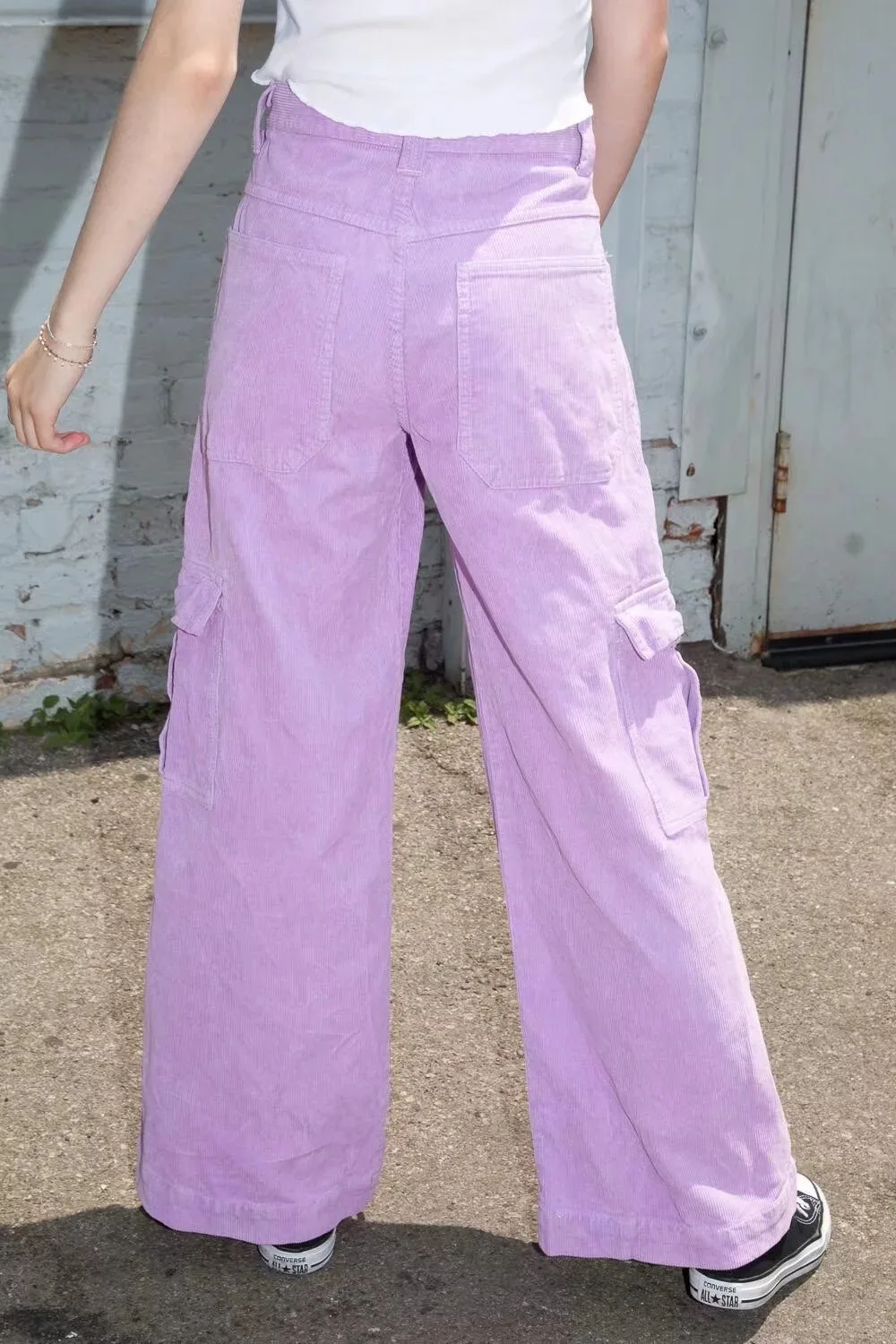 Винтажные Популярные фиолетовые милые широкие брюки карго в стиле Харадзюку