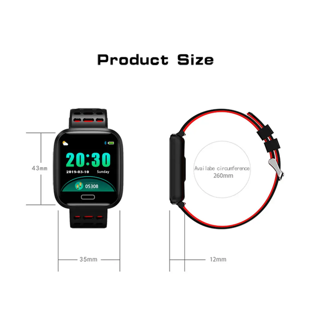 Новинка фитнес трекер A8 умные часы для мужчин пульсометр полное касание 1 3 дюйма
