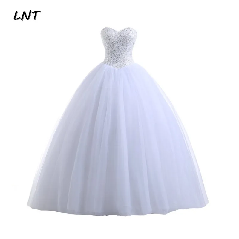 Блестящее бальное платье без рукавов свадебные платья до пола