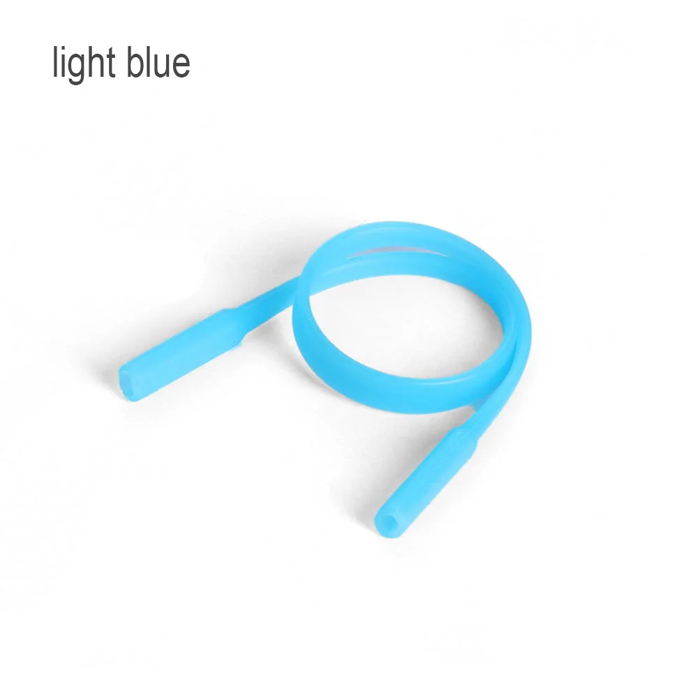 2-light blue 1 шт., силиконовые очки на цепочке, спортивный дайвинг, водонепроницаемый ремешок, спортивные очки, солнцезащитные очки, держатель шнура, для детей, взрослых, аксессуары для очков - Цвет: 2-light blue