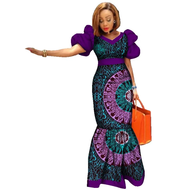 2019 new arrival summer and autumn african women cotton plus size long dress XS-6XL