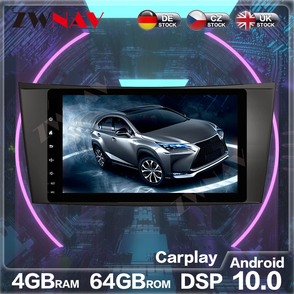 Автомагнитола на Android 10 0 4 Гб + 64 ГБ GPS навигация для Benz E Class W211 CLS W219 радио рекордер