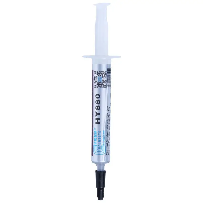 

HALNZIYE 1PC 3g HY880 Thermal Grease Syringe Compound Paste For CPU VGA LED Chipset PC