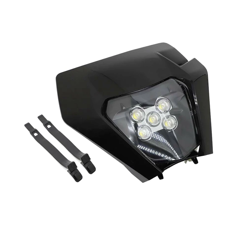 

NewMotorcycle Dirt Bike 6000K LED Headlight Head Light Lamp for KTM SX SXF EXC XC XCF XCW 250 300 350 450 Enduro Supermoto black