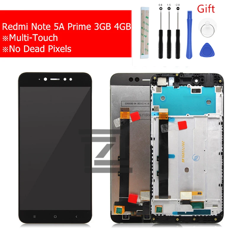 ЖК дисплей с рамкой для Xiaomi Redmi Note 5A Prime Pro 3 Гб сенсорный экран дигитайзером в сборе