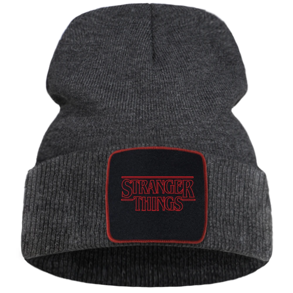 Очень странные дела с буквенным принтом Модная Толстая шапка унисекс складной