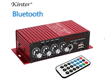 MA-130 Amplifier Kinter MA-130 мини аудио усиливает 2 канала 20 Вт поддержка TF USB микрофон вход FM радио управление басами 3A адаптер питания - Цвет: MA-130 Amplifier
