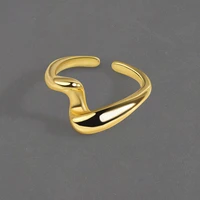 cool smooth geometric arc opening ring female ins tide cold wind net red personality adjustable index finger ring