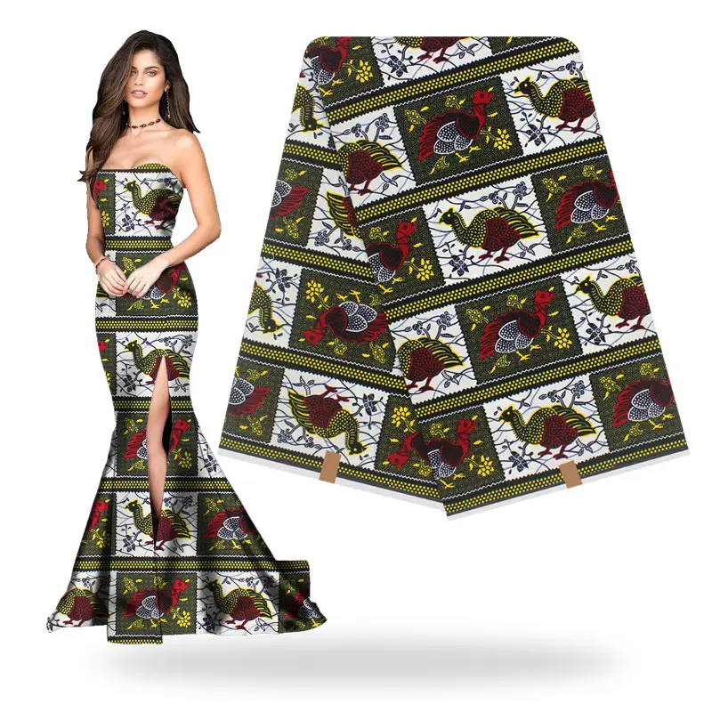 Африканская восковая ткань дешево искусственная для платья в стиле пэчворк