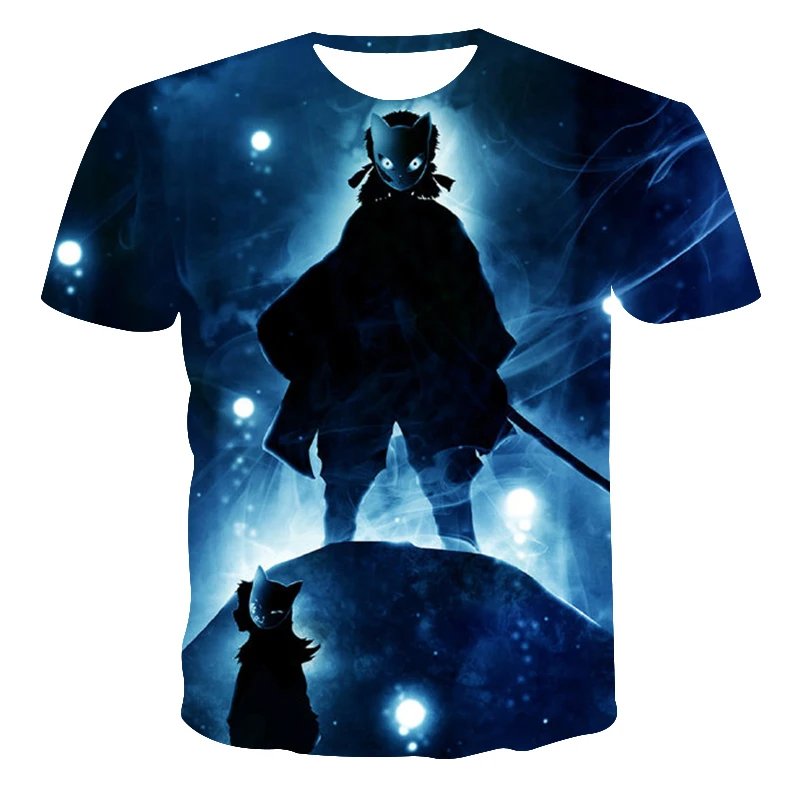 

2021 Summer New Style 3D Printing Fashion Round Neck Boy Polyester T-shirt Cartoon Youth style 100-6XL