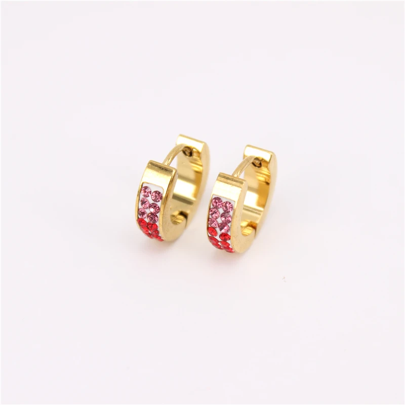 

red color The New 12 pairs/set earrings Prom party gifts Sweet and romantic High quality stainless steel earrings jsj48