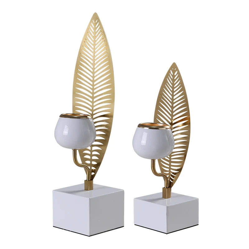 Скандинавский Роскошный старинный держатель для свечей золотистое