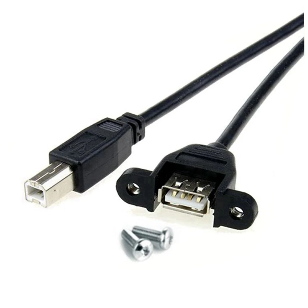 

Mini USB to USB-B Type Printer Extension Cable Male to Female Jack with Fixed Screw Hole 30cm 50cm