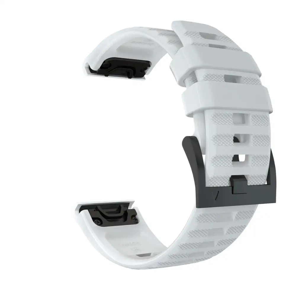 White 22 26 мм быстросъемный ремешок для часов Garmin Fenix 6X/Fenix 6/5X/5/Fenix 3 3 HR 945 935 Easyfit sport Силиконовый ремешок - Цвет ремешка: White