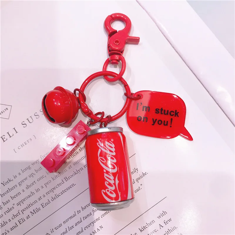 Новый стиль от поп Can колы бутылка брелок женский Смола моделирование напиток