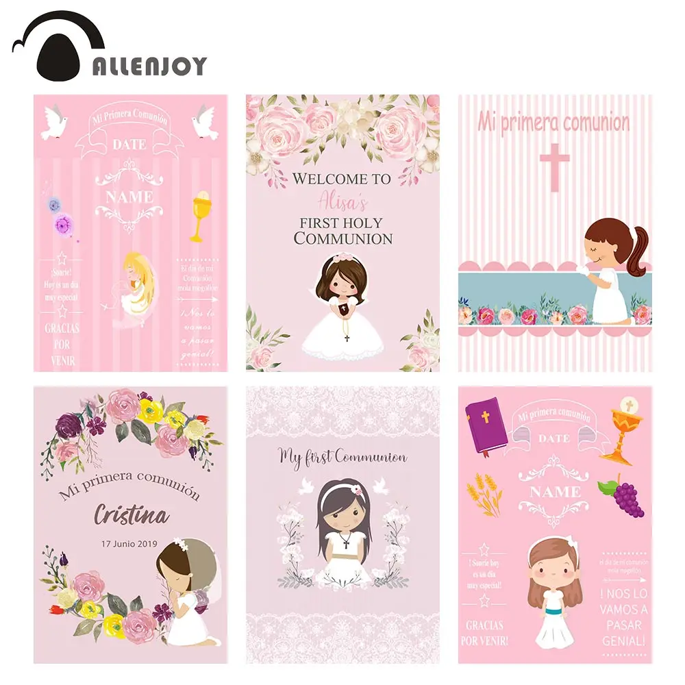 Фоны для фотосъемки Allenjoy с изображением розовых цветов девушки мой первый Святой