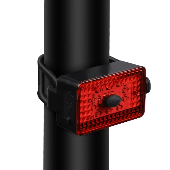 Black Red West biking Водонепроницаемый велосипед задний фонарь для верховой езды задняя фара светодиодная USB Перезаряжаемый горный велосипед велосипедный шлем свет велосипедная лампа - Цвет: Black Red