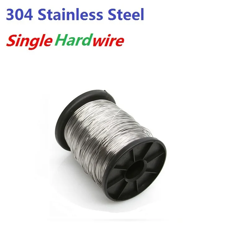 

500Meters/Roll 304 Stainless Steel Wire Diameter 0.1/0.2/0.3/0.4/0.5/0.6MM Single HARD Wire Rope Cold Drawn Hard Cable
