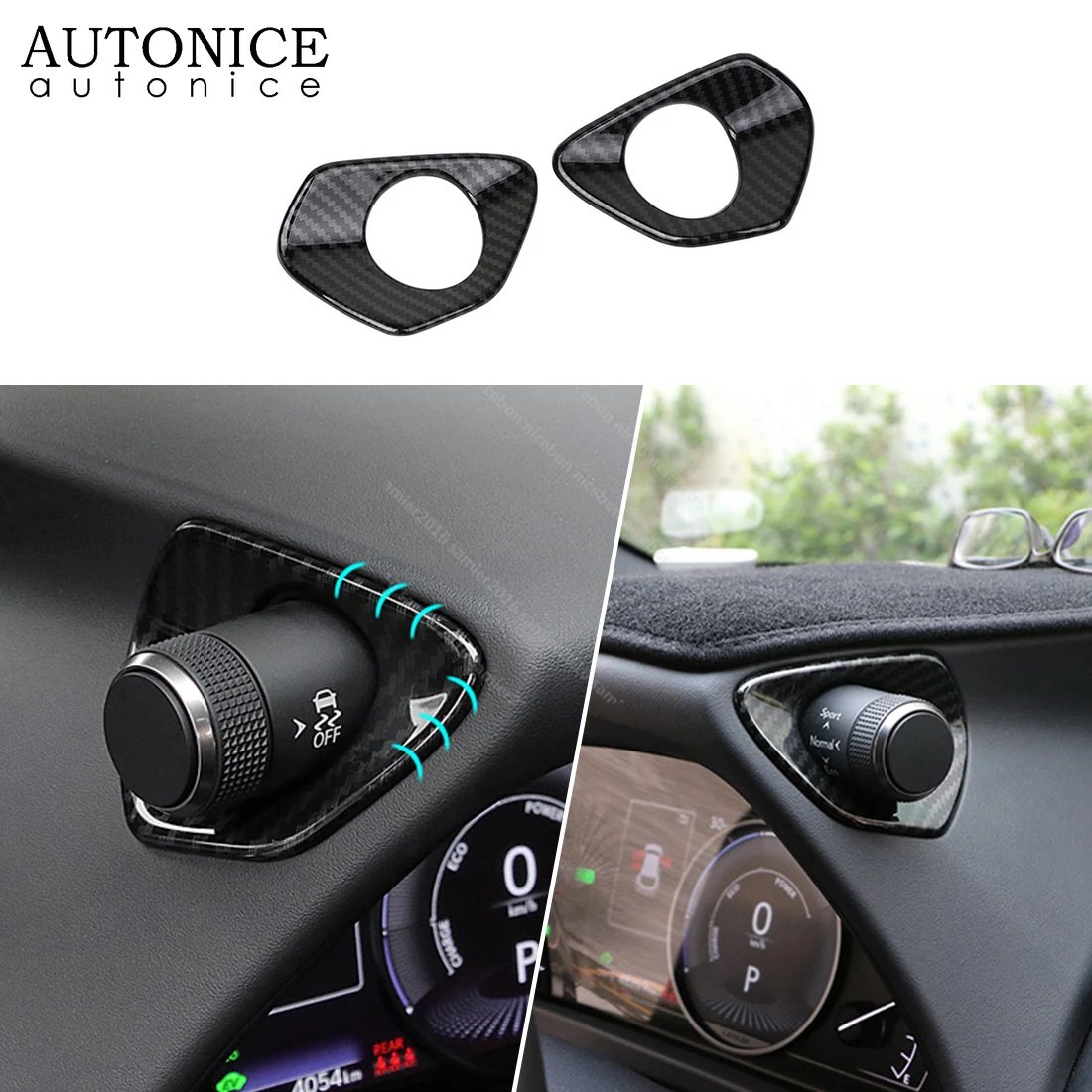 ABS Carbon fiber color Mode adjustment knob is attached to cover Fit For Lexus UX 2019 250H 200 Accessories | Автомобили и