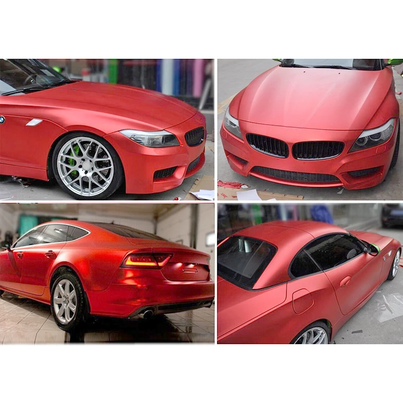 

Metallic Car sticker Wrap Auto Roll Vinyl Film Satin Bumper Covering Exterior Sheet