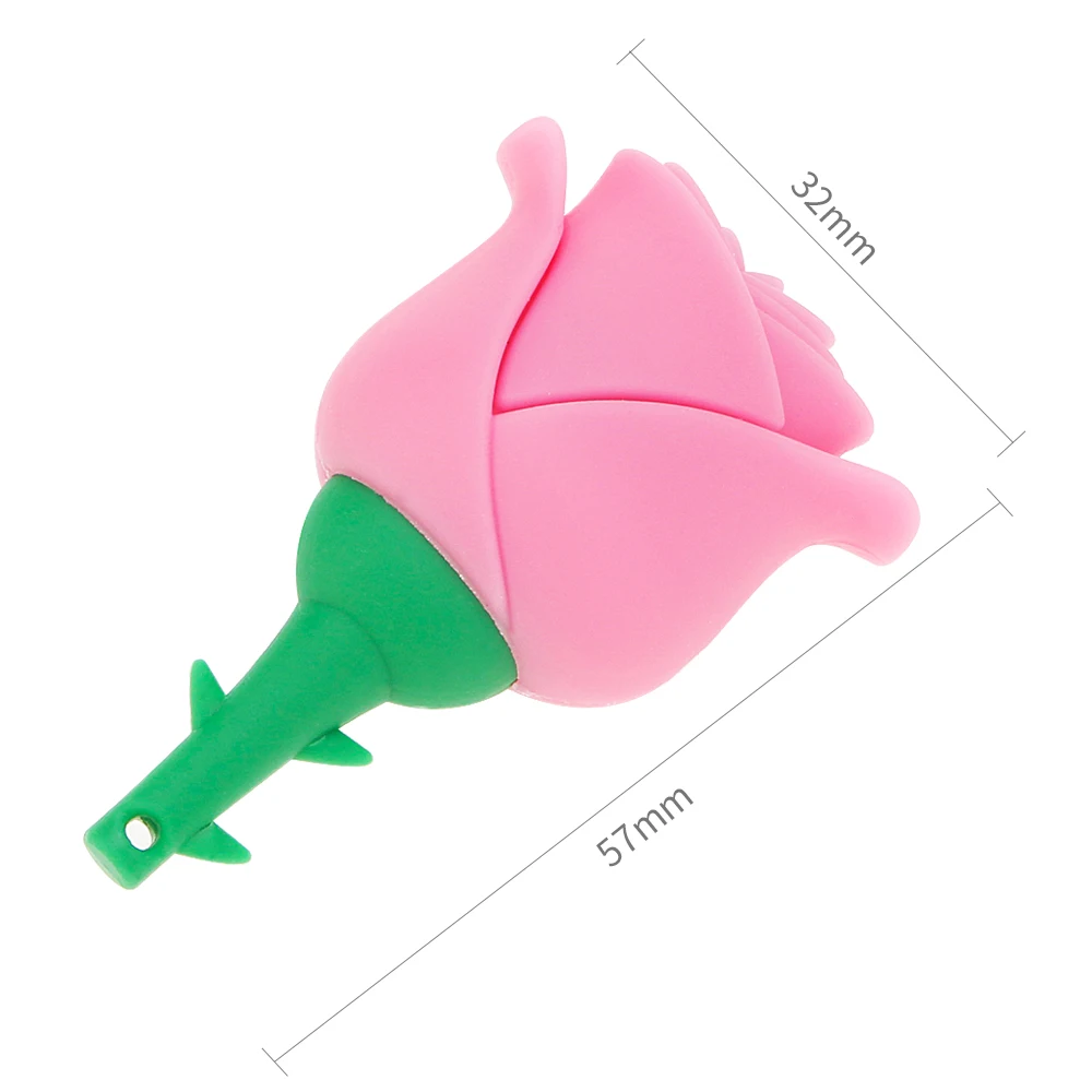 

New Red Rose Pen Drive 64Gb 32Gb Usb Flash Drive 16Gb 8Gb 4Gb Romantic Flower Pendrive Usb 2.0 Flash Memory Stick Girl Best Gift