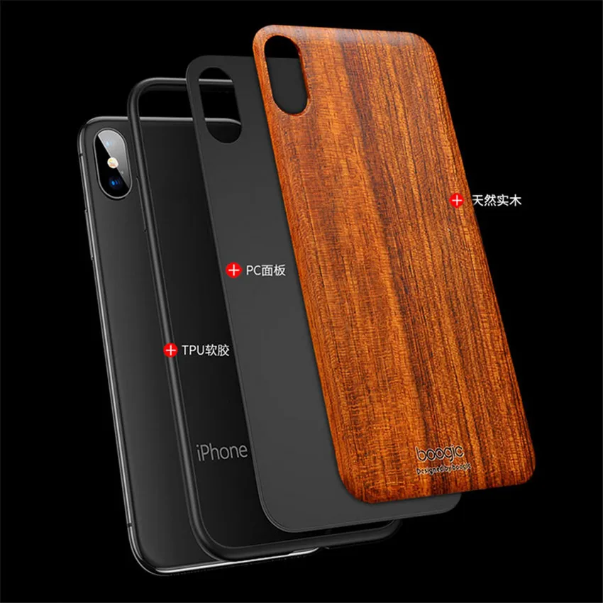 Деревянный чехол для iPhone 11 Pro Max X XR XS 100% натуральный деревянный ТПУ бампер