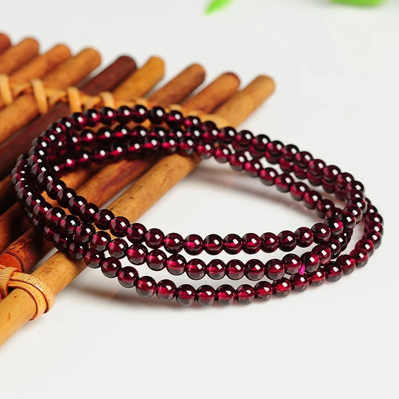 Натуральный винный красный гранатовый Ши браслет из бисера модные женские