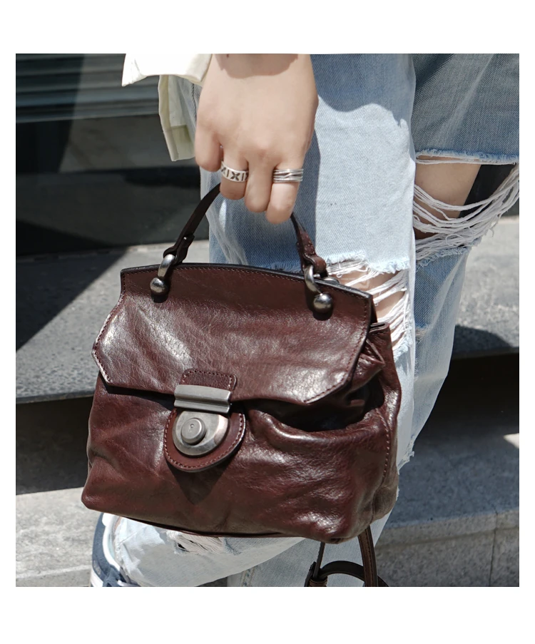 Сумка из натуральной коровьей кожи для маленьких девочек винтажная тоут Женская