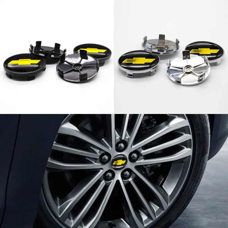 

Car parts 4pcs 60mm wheel hub cover center wheel sticker car logo, suitable for Chevrolet- personalized modification parts