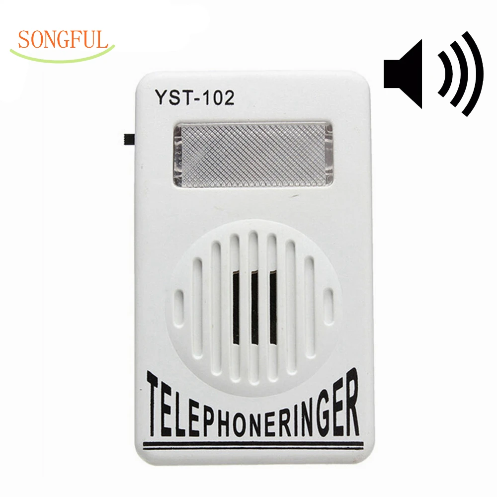 

95dB Extra-Loud Telephone Phone Ringer Phone Ring Amplifier Ringing Help Strobe Light Bell Sound Landline Ringer Sound Ringtones
