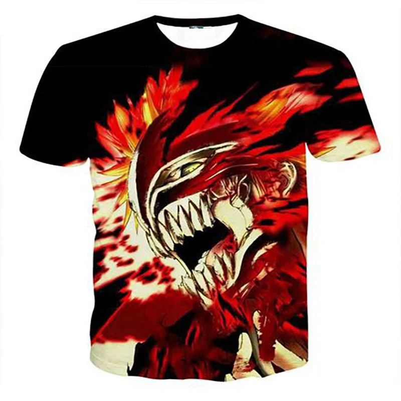 

2021Hot Sale Anime Bleach T-shirt 3d Printed Summer Fashion Popular Short-sleeved Casual T-shirt Unisex Harajuku Streetwear Top