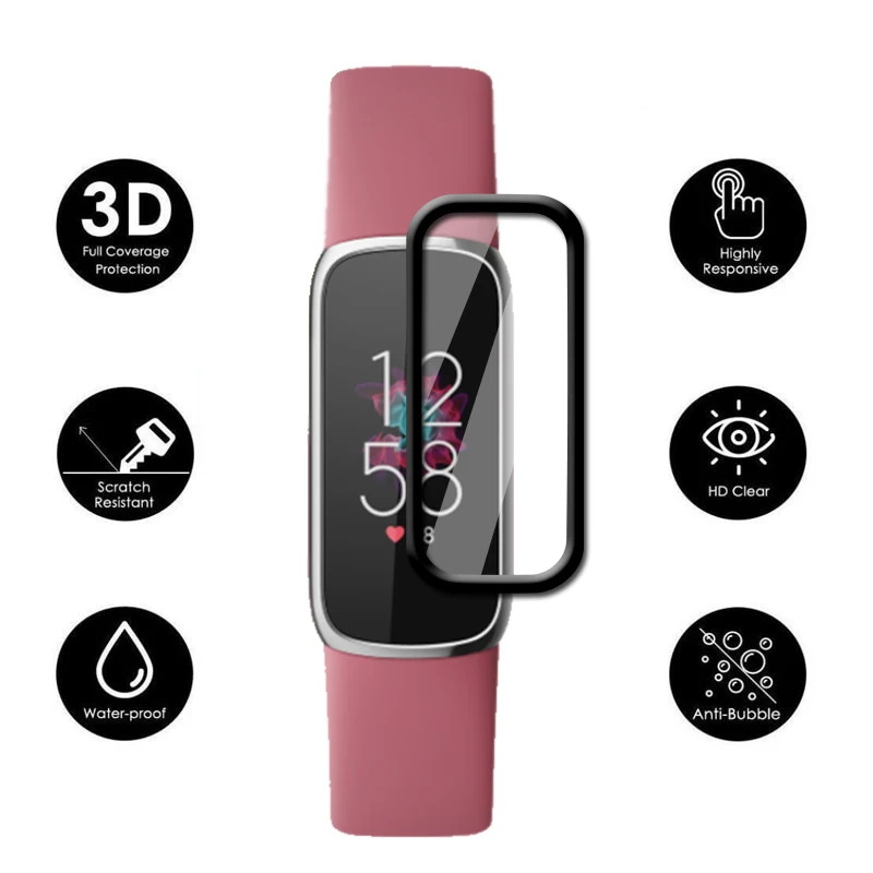Для умных часов Fitbit Luxe Sports полное покрытие 3D изогнутое мягкая ПЭТ-пленка из ПЭТ не
