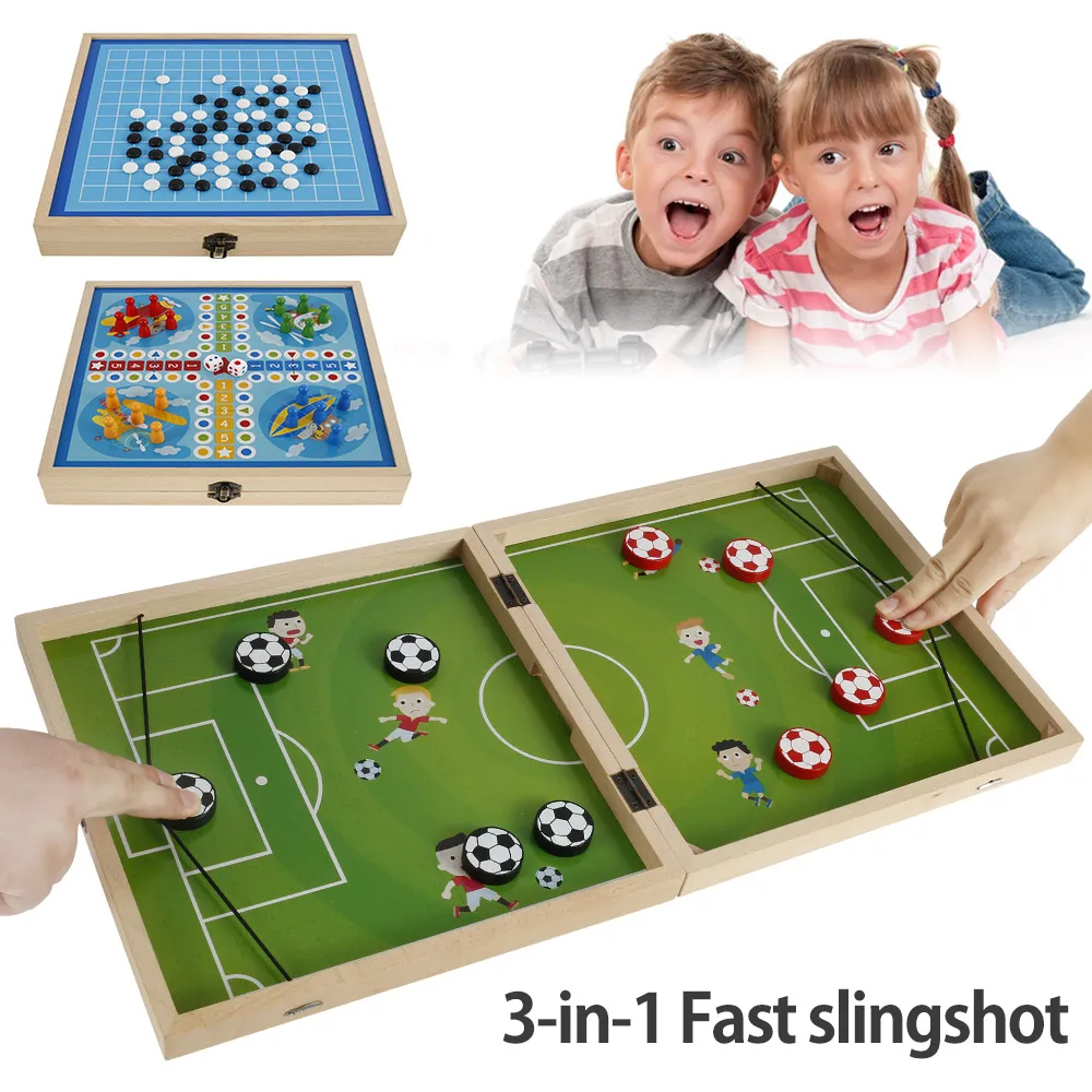 Складная 3in1 Тап Победитель настольные игры настольный хоккей катапульта шахматы