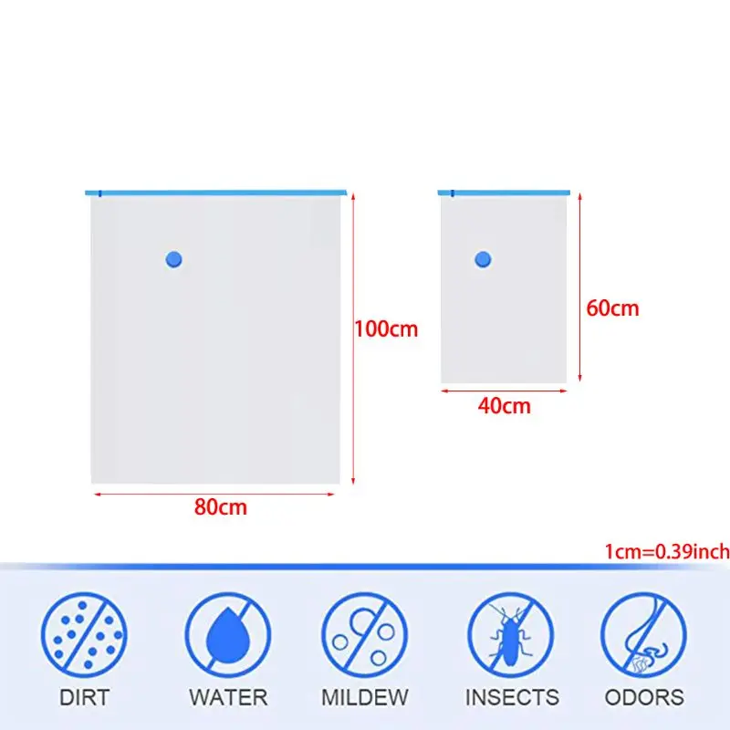 

Bag Storage Home Organizer Transparent Border Foldable Clothes Organizer Seal Compressed travel Saving Space Bags Packa