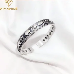 XIYANIKE посеребренный винтажный креативный браслет со слоном и браслет для женщин в национальном стиле очаровательные ювелирные изделия подарок на день рождения