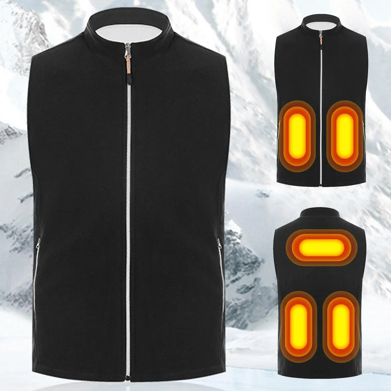 

jacket for men style fashion Unisex Winter Warm Sleeveless USB Heating Vest Outdoor Cold-proof Waistcoat men Clothing men Jacket