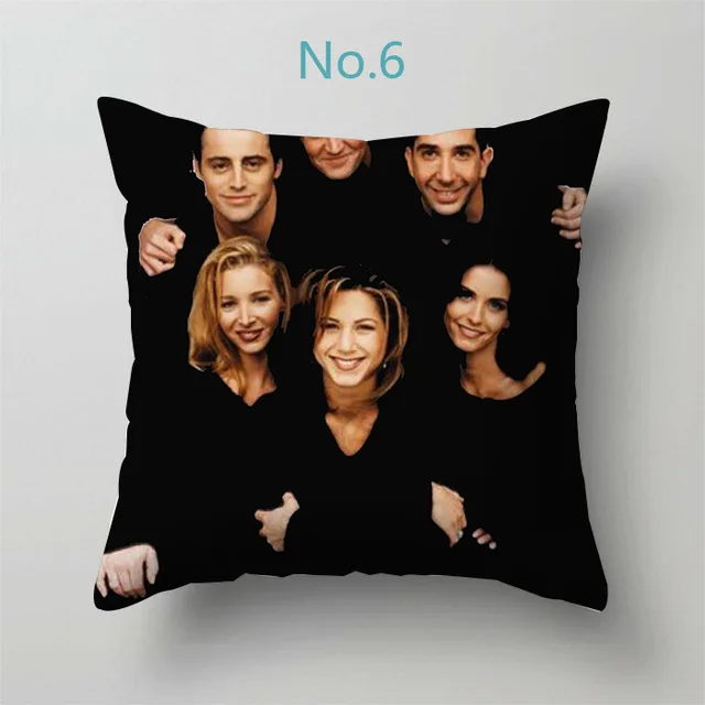 

1pcs 45 * 45cm Popular TV Friends Printed Cushion Cover Pillow Car Seat Hotel Bedside Pillowcase Bedroom Decorative Pillowcase