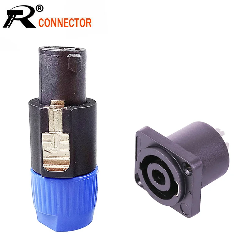 50 наборов/100 шт. 4 полюса Мощность con со штекера на гнездо Панель крепление + Pin NL4FC