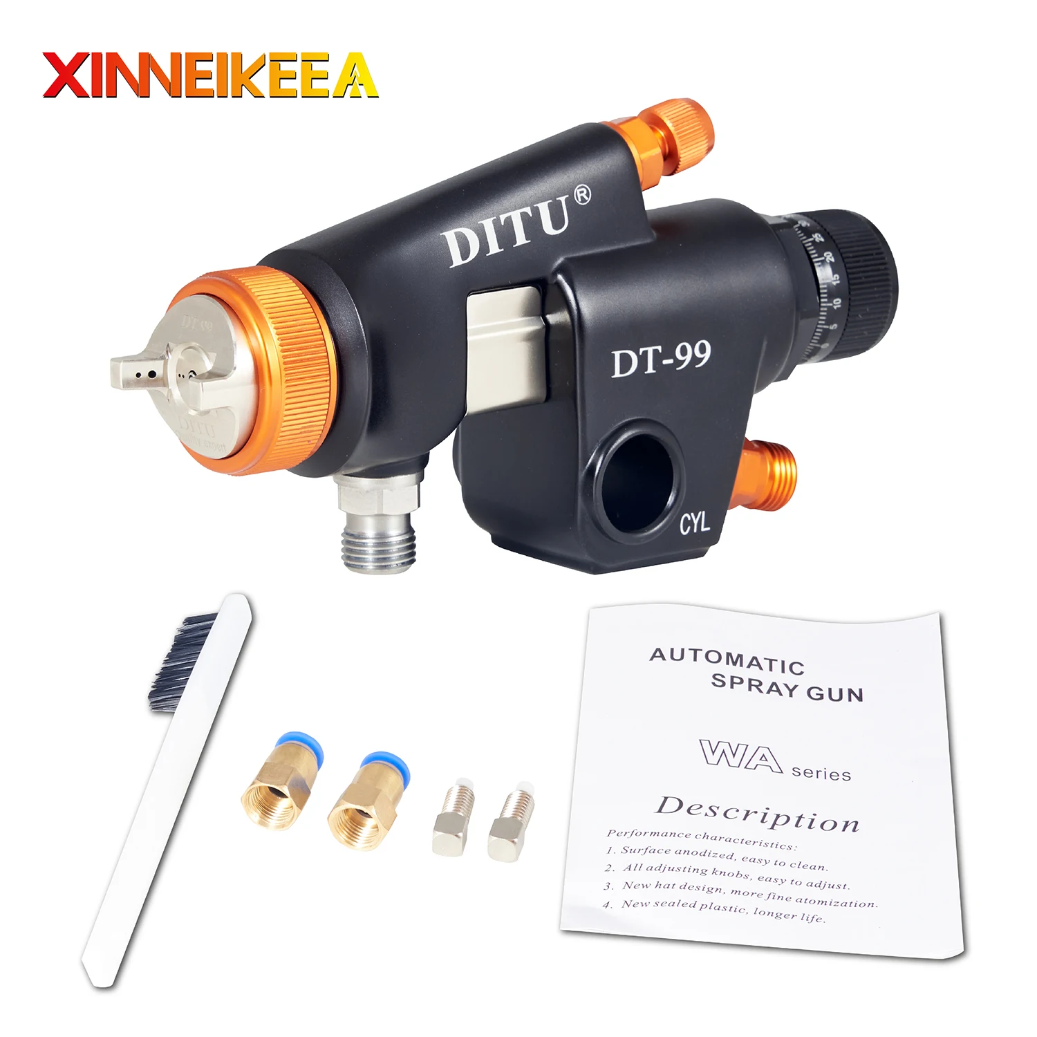 

Assembly Line Special Spray Gun For Reciprocating Machine WA-101 Automatic Spray Gun Nozzle 0.8 1.0 1.3 1.5mm Forged Gun Body