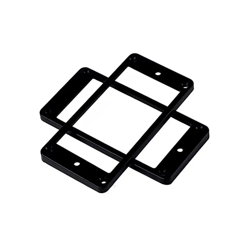 2шт рама звукоснимателя плоская пластиковая черная двойная катушка