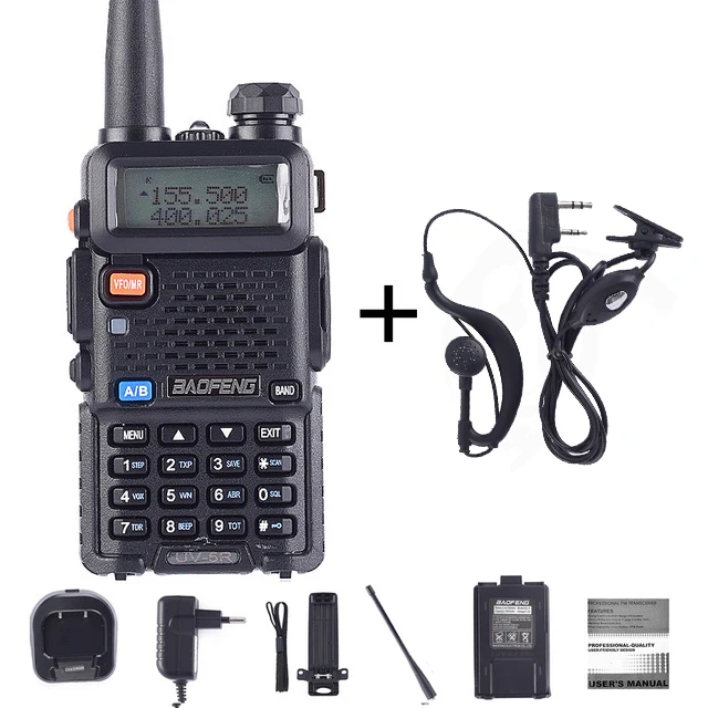 UV5R-5W-Earp Baofeng UV-5R портативная рация профессиональная CB радиостанция укв портативная UV 5R охотничья радиостанция Baofeng UV5R трансивер 5 Вт - Цвет: UV5R-5W-Earp