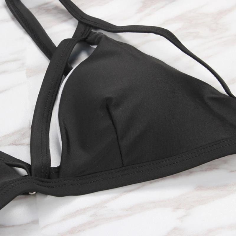 

S-XL Bandage Bikini Push Up Swimsuit Female Swimwear Women Two-pieces Monokin Bikini Set Bra Cup Bather Bathing Suit Swim