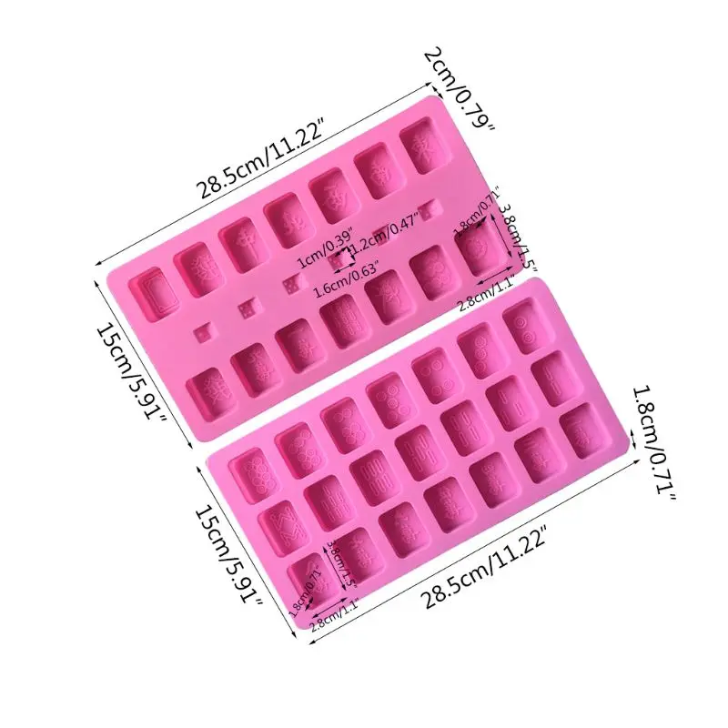 2 шт./компл. Китайский Маджонг силиконовая форма для торта с мастикой конфетная