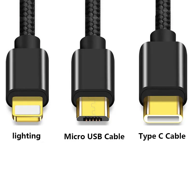 Кабель Micro-USB Магнитный светодиодный свет быстрая зарядка type-c кабели для