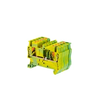 din rail ground terminal block 10pcs pt 2 5pe spring connection feed through push in pt2 5 pe wire conductor